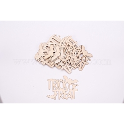 Кошелек или жизнь Хэллоуин пустые деревянные вырезы украшения WOOD-L010-03