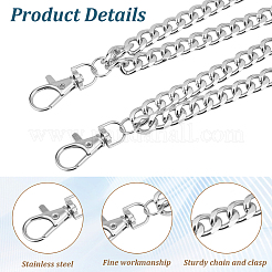 Ремни из сплава двухслойные цепные для брюк&nbsp;AJEW-WH20018-130P