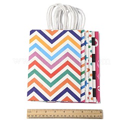 12 шт. 6-цветная бумажная упаковочная сумка-тоут CARB-FS0001-05