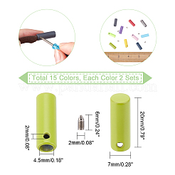 30 комплект из 15-х видов окрашенных распылением заглушек из цинкового сплава FIND-PH0003-65