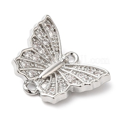 Шармы-соединители из латуни с микропаве из прозрачного кубического циркония&nbsp;KK-G503-35P