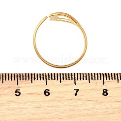 Полое сердце из нержавеющей стали 304 регулируемые открытые манжеты кольца для женщин&nbsp;RJEW-M103-01B-G