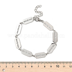 Браслеты из прямоугольных цепочек из нержавеющей стали 304 для мужчин и женщин&nbsp;BJEW-D042-38P