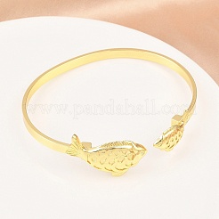 Браслеты-манжеты из латуни с морскими организмами для женщин BJEW-D368-03A-G