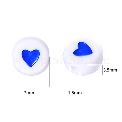 Белые непрозрачные акриловые бусины&nbsp;SACR-YW0001-15