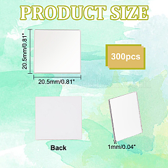 300 шт. квадратная акриловая самоклеящаяся акриловая мозаичная плитка&nbsp;AJEW-PH0011-54