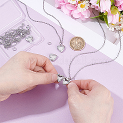 Наборы для самостоятельного изготовления подвесок-медальонов из нержавеющей стали 316 NJEW-HY0001-04B