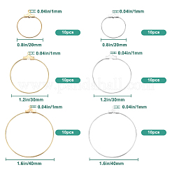 60 шт. 6 стиля латунных 2-петлевых подвесок&nbsp;KK-SP0002-05