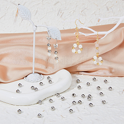 Круглые бусины из нержавеющей стали 304 с прострочкой&nbsp;STAS-DC0015-81C