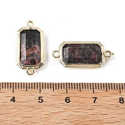 Натуральный родонит граненый прямоугольник соединительные подвески&nbsp;G-H323-04G-01