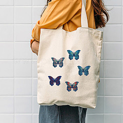 6 шт. 6-х цветные аппликации из полиэстера с вышивкой в виде бабочек PATC-HY0001-40