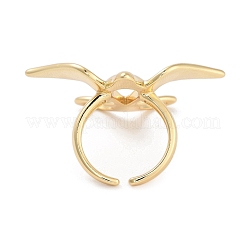 Латунное кольцо-манжета с птицей для женщин RJEW-C102-05G