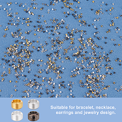 4000 шт. 4 цвета латунные обжимные бусины KK-DC0001-95