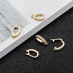 Латунные микро проложить кубического циркония раз за застежками ZIRC-F083-116G-RS