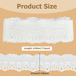 7.5 ярд хлопковой кружевной ленты с вышивкой в виде клубники и банта&nbsp;OCOR-FG0002-53B