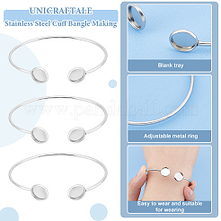 8шт регулируемый браслет-манжета из нержавеющей стали 304 STAS-UN0040-43