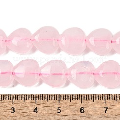 Сердце природного розовый кварц бисер пряди G-G632-02