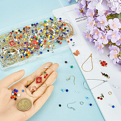 Набор для самостоятельного изготовления подвесных сережек из эмали и акрила&nbsp;DIY-SP0001-18