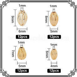 48шт 4 стильные латунные бусины KK-GO0001-08