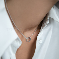 925 кулон в форме геометрического круга из стерлингового серебра VA6375