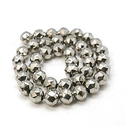 Стеклянные бусины с гальваническим покрытием &nbsp;EGLA-J015-10mm-WLS19