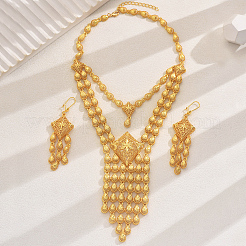 Винтажные роскошные комплекты из ожерелий и серег с кисточками в форме ромба для женской вечеринки или свадьбы TD7149