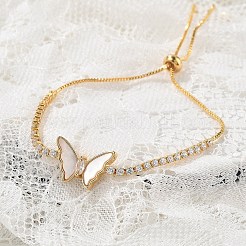 Регулируемые браслеты-слайдеры из латунных ракушек BJEW-L699-01G