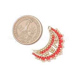 Подвески в виде луны из стеклянных бусин&nbsp;PALLOY-MZ01032-01