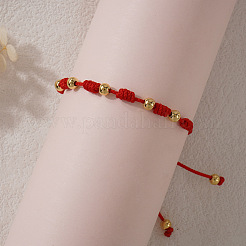 Винтажные китайские новогодние браслеты из круглых латунных бусин&nbsp;HL9479-1