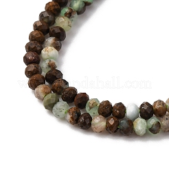 Натуральные хризопразные бисерные пряди G-RM2025-D10-B