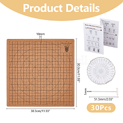 Квадратные пробковые коврики для вязания TOOL-WH0005-17A
