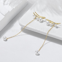 925 серебряная серьга-клипса EJEW-P231-29G