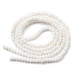 Гальванические непрозрачные стеклянные бусины EGLA-F149-AB-02