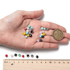 10 цветные гальванические стеклянные бусины EGLA-X0006-01E-6mm