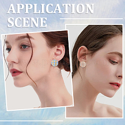 30 шт. застежка для сережек-клипс из нержавеющей стали 304&nbsp;STAS-SC0008-38