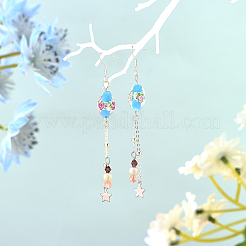 Handmade стеклянные бусины Lampwork фольги&nbsp;FOIL-OC0001-02