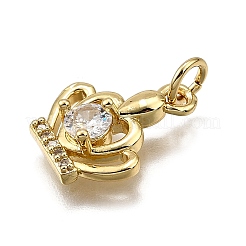 Латунные микро проложить кубического циркония подвески&nbsp;KK-Z100-06G