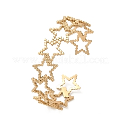 Браслеты-манжеты из нержавеющей стали 304 для женщин&nbsp;BJEW-U045-03G