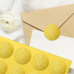 12 лист самоклеящихся наклеек с тиснением золотой фольги DIY-WH0451-033