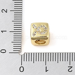 Латунь микропаве прозрачный кубический цирконий европейский бисер&nbsp;LS-KK-K368-01G-02