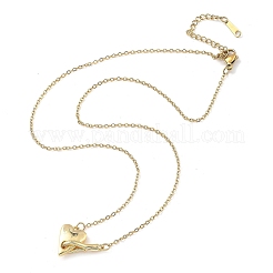 Ожерелья с подвеской в форме сердца из нержавеющей стали 304 для женщин&nbsp;LS-NJEW-D288-01G