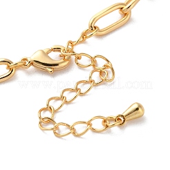 Латунь микро проложить кубического циркония браслеты ссылку BJEW-P342-10G