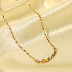 Женский комплект из серег и кулона-бабочки в форме луны из нержавеющей стали 304 JP4226