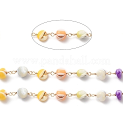 Цепочки ручной работы из ракушек с жемчужной крошкой&nbsp;CHC-M024-10G