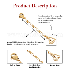 2 шт. 2 стиля удлинитель цепи из нержавеющей стали 304 STAS-FH0002-31G