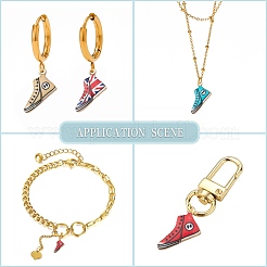 30шт 6 стиля подвески из сплава с эмалью ENAM-CJ0005-13