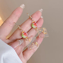 100 шт. 2-цветные подвески-соединители из смолы&nbsp;FIND-AR0003-09