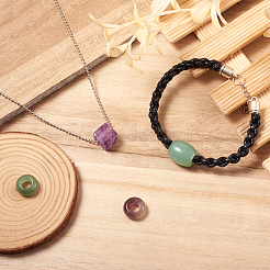 9 шт. 9 вида европейских бусин из натурального зеленого авантюрина G-FW0001-21