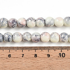 Выпечка окрашенные стеклянные бусины пряди X1-DGLA-N003-8mm-C05