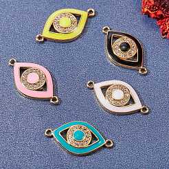 5шт 5 цвета латунные микро проложить прозрачные кубические циркониевые звенья&nbsp;KK-SZ0001-75